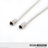 Cable Coaxial RG 6, conectores F, 1.5 m, m/m