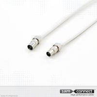 Cable Coaxial RG 6, conectores IEC, 10 m, m/f